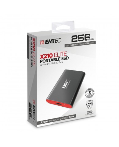 EMTEC DISCO EXTERNO SSD 256GB X210 USB 3.2 - ECSSD256GX210