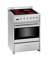 MEIRELES FOGAO 60CM INOX 4Z VITRO FORNO ELECT VENTILADO A - E611X