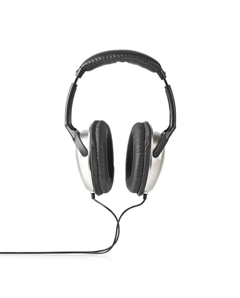 NEDIS AUSCULTADORES C/FIO CABO REDONDO PRATA/PRETO - HPWD1201BK