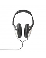 NEDIS AUSCULTADORES C/FIO CABO REDONDO PRATA/PRETO - HPWD1201BK