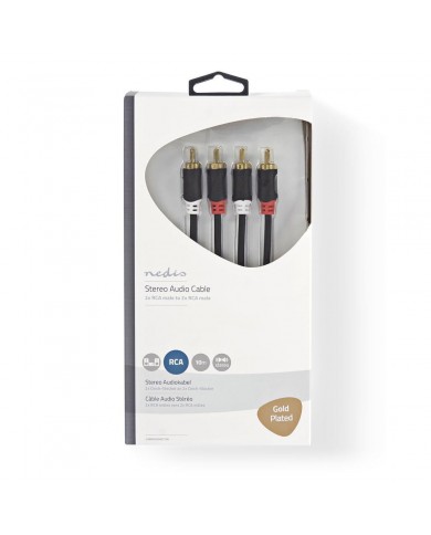NEDIS CABO AUDIO M/M 2X RCA 10MT - CABW24200AT100 NEDIS CABO AUDIO M/M 2X RCA 10MT - CABW24200AT100