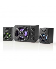 NEDIS COLUNA GAMING 2.1 33W COM SUBWOOFER LUZES LED - GSPR31021BK NEDIS COLUNA GAMING 2.1 33W COM SUBWOOFER LUZES LED - GSPR31021BK