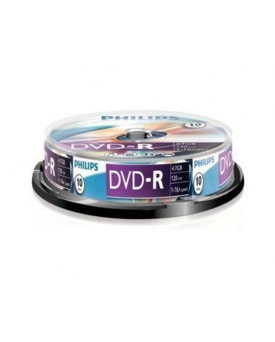 PHILIPS  DVD-R 4,7GB 16x SP 10 - DM4S6B10F PHILIPS  DVD-R 4,7GB 16x SP 10 - DM4S6B10F
