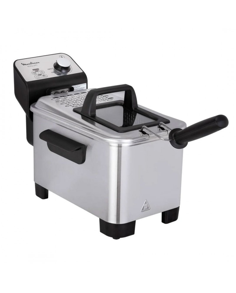 MOULINEX FRITADEIRA 2200W 3LT 1,2KG CORPO INOX CUBA AMOVIVEL - AM338070