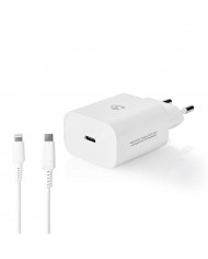 NEDIS CARREGADOR DE PAREDE RAPIDO 20W P/ IPHONE CERTIF.APPLE - WCPDL20W112WT