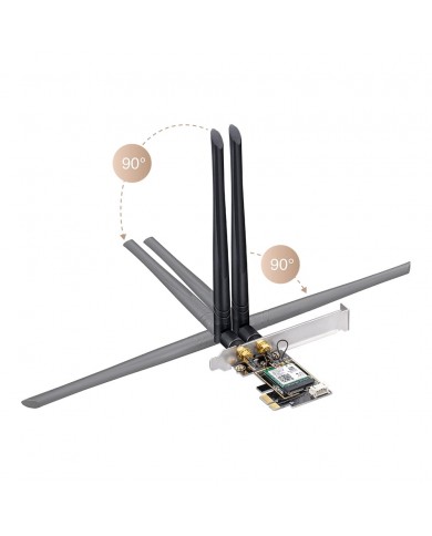 CUDY ADAPTADOR PCIe AX5400 TRI-BAND WIFI 6 - WE3000 CUDY ADAPTADOR PCIe AX5400 TRI-BAND WIFI 6 - WE3000