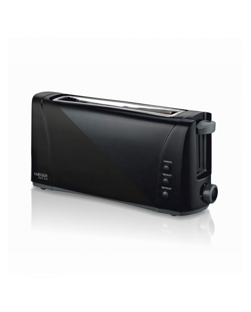 HAEGER TORRADEIRA 1000W 1 RANHURA  EXTRA LARGA PRETA - TO100007A