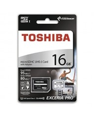 TOSHIBA CARTAO MEMORIA MICRO SDHC 16GB ADAPT C10 EXCER - THNM401S0160E2