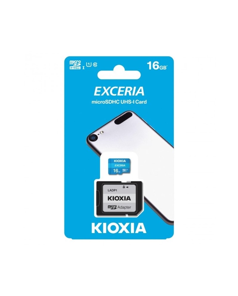 KIOXIA CARTAO MEMORIA MICRO SDXC 16GB ADAPT C10 R100 - LMEX1L016GG2