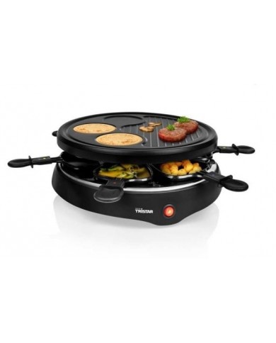 TRISTAR RACLETTE GRILL 800W DIAMETRO 25CM 6 ESPATULAS - RA2998