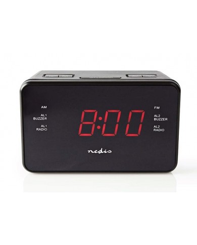 NEDIS RADIO RELOGIO DESPERTADOR 0.9" DISPLAY LED - CLAR002BK NEDIS RADIO RELOGIO DESPERTADOR 0.9" DISPLAY LED - CLAR002BK