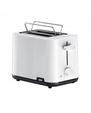BRAUN TORRADEIRA 900W 2 FENDA BANDEJA MIGALHAS BRANCA - HT1010WH