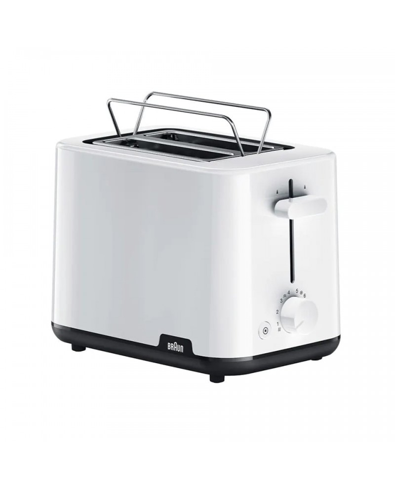 BRAUN TORRADEIRA 900W 2 FENDA BANDEJA MIGALHAS BRANCA - HT1010WH