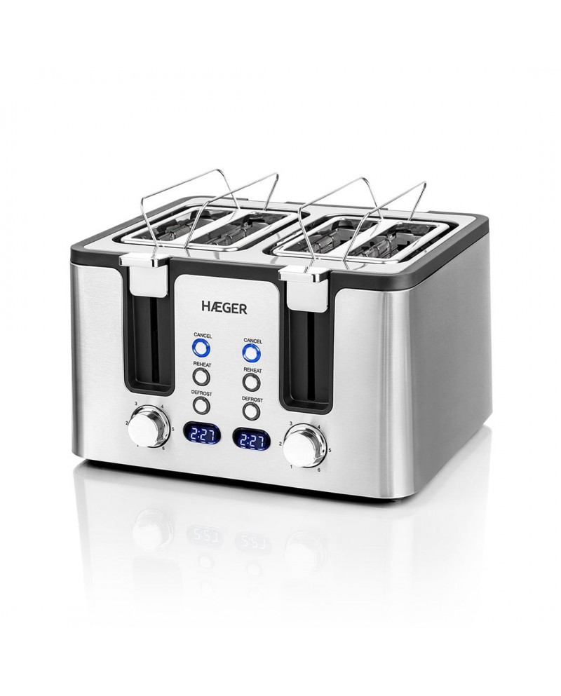 HAEGER TORRADEIRA 1700W 4 ABERTURAS LARGAS INOX - TO17D015A HAEGER TORRADEIRA 1700W 4 ABERTURAS LARGAS INOX - TO17D015A