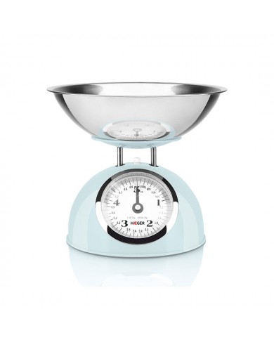 HAEGER BALANÇA COZINHA MECANICA 5KG AZUL TAÇA INOX - KSBME010A