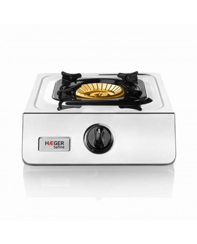 HAEGER FOGAREIRO GAS 1 BOCA SAFINE 110MM INOX - 1N5H HAEGER FOGAREIRO GAS 1 BOCA SAFINE 110MM INOX - 1N5H