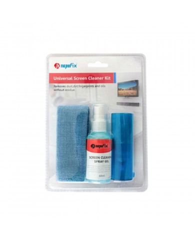 NAPOFIX KIT LIMPEZA PARA ECRAS 60ML - KL1 NAPOFIX KIT LIMPEZA PARA ECRAS 60ML - KL1