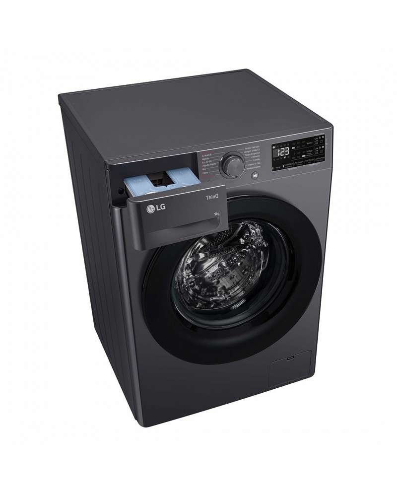 LG MAQUINA ROUPA 9KG 1400RT AI DD STEAM WIFI PRETAA #7 - F4WR359S6M LG MAQUINA ROUPA 9KG 1400RT AI DD STEAM WIFI PRETAA #7 - F4WR359S6M
