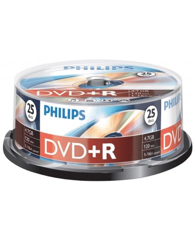 PHILIPS DVD+R 4,7GB 16x SP 25 - DR4S6B25F PHILIPS DVD+R 4,7GB 16x SP 25 - DR4S6B25F