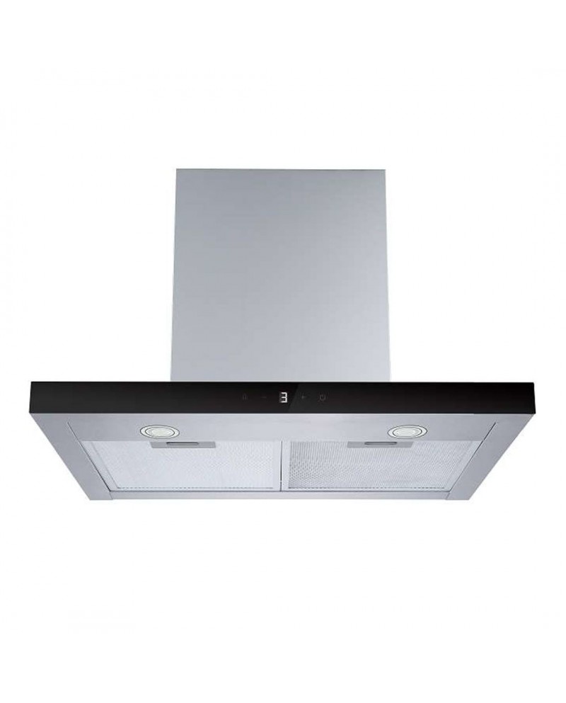 CONFORTEC CHAMINE 70CM 800M3H VIDRO PRETO INOX A - CF83T70N