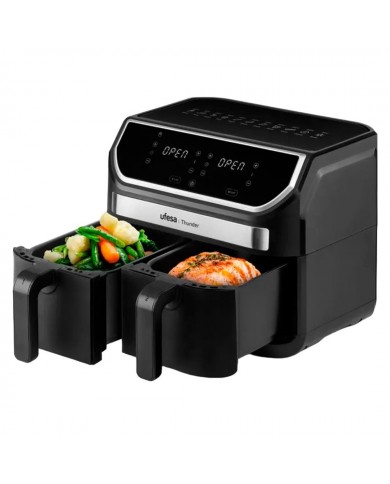 UFESA FRITADEIRA S/OLEO 9LT 1700W 11PROG C/ 2CESTAS PRETA UFESA FRITADEIRA S/OLEO 9LT 1700W 11PROG C/ 2CESTAS PRETA