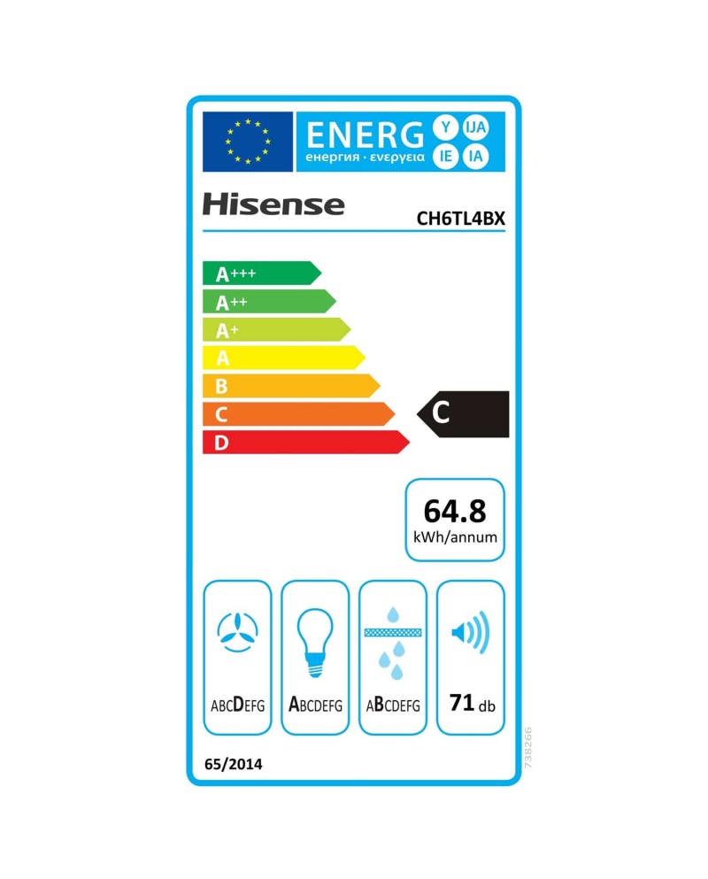 HISENSE EXAUSTOR 60CM GAVETA MAX 450M3/H INOX C #3 - CH6TL4BX