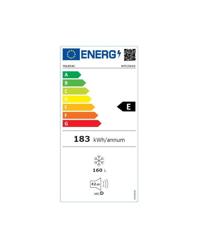 TELEFAC ARCA VERTICAL 160LT 1,42X0,55X0,55MT 5GAV BRANCO E