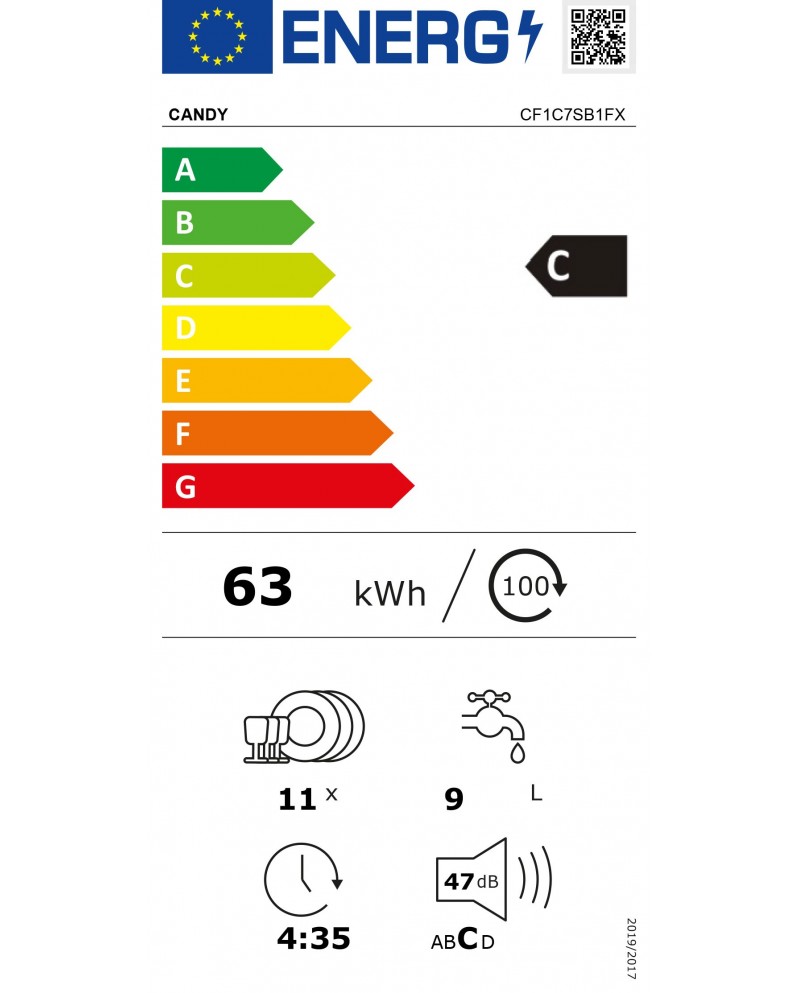 CANDY MAQUINA LOUÇA 45CM 11TALHERES 8PROG INOX C CANDY MAQUINA LOUÇA 45CM 11TALHERES 8PROG INOX C