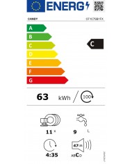 CANDY MAQUINA LOUÇA 45CM 11TALHERES 8PROG INOX C CANDY MAQUINA LOUÇA 45CM 11TALHERES 8PROG INOX C