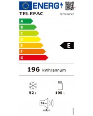 TELEFAC FRIGORIFICO 2PTS NF 245LT 1670X545X560 BRANCO E TELEFAC FRIGORIFICO 2PTS NF 245LT 1670X545X560 BRANCO E