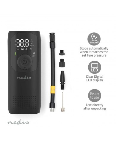 NEDIS COMPRESSOR DE AR RECARREGAVEL NEDIS COMPRESSOR DE AR RECARREGAVEL