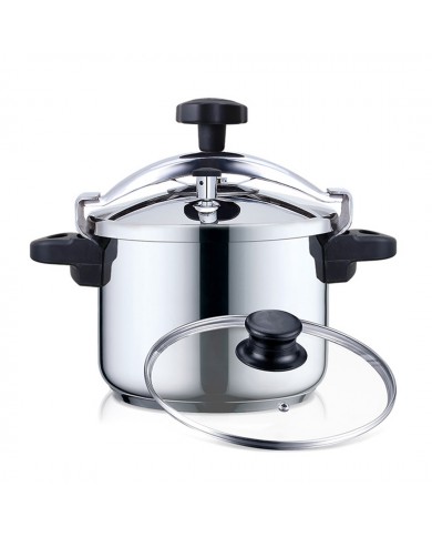 HAEGER PANELA PRESSAO COOKER PLUS 4LTS INOX TAMPA VIDRO - PC4SS018A