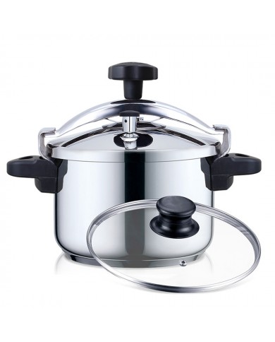 HAEGER PANELA PRESSAO COOKER PLUS 8LTS INOX TAMPA VIDRO - PC8SS020A
