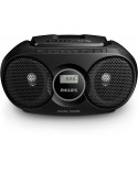 PHILIPS RADIO PORTATIL CD CD-R CD-RW CASSETE PRETO - AZ215B12