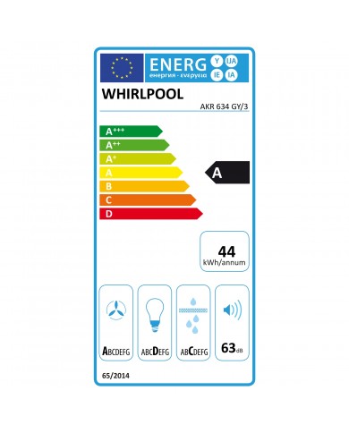 WHIRLPOOL EXAUSTOR 60CM 515M3/H INOX - AKR634GY3 WHIRLPOOL EXAUSTOR 60CM 515M3/H INOX - AKR634GY3