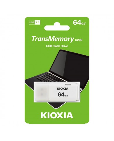 KIOXIA PEN DRIVE 64GB USB 2.0 U202 BRANCO - LU202W064GG4 KIOXIA PEN DRIVE 64GB USB 2.0 U202 BRANCO - LU202W064GG4