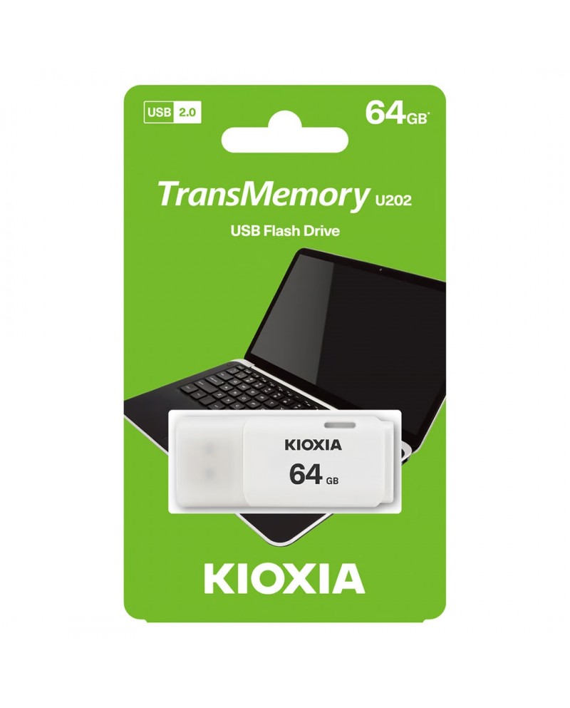 KIOXIA PEN DRIVE 64GB USB 2.0 U202 BRANCO - LU202W064GG4