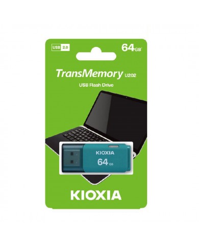 KIOXIA PEN DRIVE 64GB USB 2.0 U202 AZUL - LU202L064GG4 KIOXIA PEN DRIVE 64GB USB 2.0 U202 AZUL - LU202L064GG4