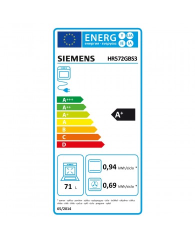 SIEMENS FORNO MULTIFUNÇOES 71LT FUNÇAO AIRFRY VIDRO PRETO A+ - HR572GBS3 SIEMENS FORNO MULTIFUNÇOES 71LT FUNÇAO AIRFRY VIDRO PRETO A+ - HR572GBS3