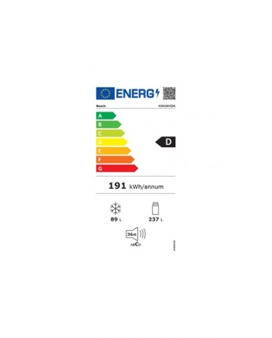 BOSCH COMBINADO 1,86X0,60X0,66MT 326LT NF (D) - KGN36VIDA BOSCH COMBINADO 1,86X0,60X0,66MT 326LT NF (D) - KGN36VIDA