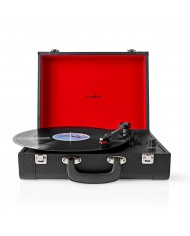 NEDIS GIRA DISCOS 33/45/78RPM 2X9W BT USB PRETO - TURN210BK NEDIS GIRA DISCOS 33/45/78RPM 2X9W BT USB PRETO - TURN210BK