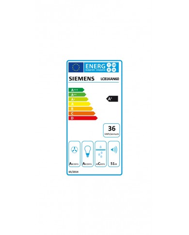 SIEMENS CHAMINE PAREDE 80CM 432/915m3/h VIDRO PRETO - LC81KAN60 SIEMENS CHAMINE PAREDE 80CM 432/915m3/h VIDRO PRETO - LC81KAN60