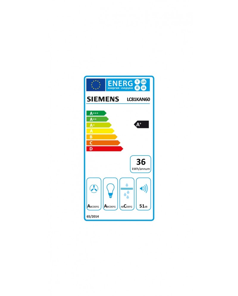 SIEMENS CHAMINE PAREDE 80CM 432/915m3/h VIDRO PRETO - LC81KAN60 SIEMENS CHAMINE PAREDE 80CM 432/915m3/h VIDRO PRETO - LC81KAN60
