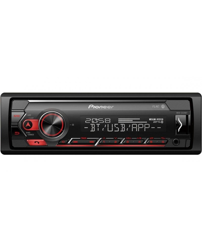 PIONEER AUTO RADIO RDS BLUETOOTH USB AUX ILUM VERMELHA - MVHS420BT