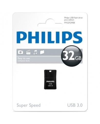 PHILIPS PEN USB 3.0 32GB Pico Edition Black - FM32FD90B PHILIPS PEN USB 3.0 32GB Pico Edition Black - FM32FD90B