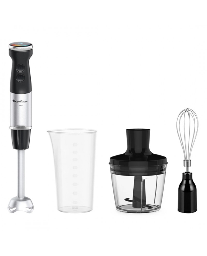 MOULINEX VARINHA 1000W 20VELOC+TURBO PE INOX C/PICADOR + BAT - DD673810