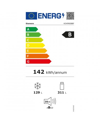 SIEMENS COMBINADO 2030X700X667MT 440LT NF VIDRO PRETO (B) #1 - KG49NSBBF SIEMENS COMBINADO 2030X700X667MT 440LT NF VIDRO PRETO (B) #1 - KG49NSBBF