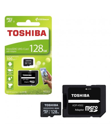 TOSHIBA CARTAO MEMORIA MICRO SDHX 128GB ADAPTADOR CLASSE10 - THNM203K1280EA