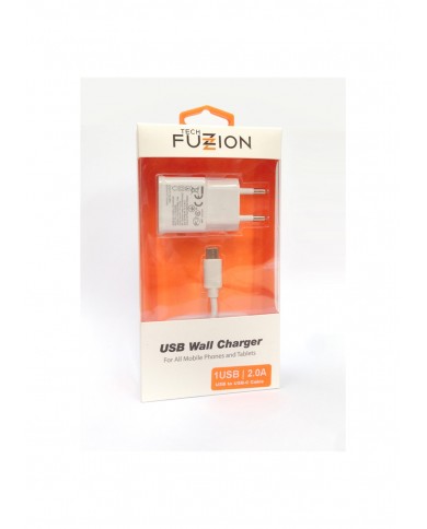 TECH FUZZION CARREGADOR 1USB 2A + CABO TYPE C USB - ACECHA0586WH TECH FUZZION CARREGADOR 1USB 2A + CABO TYPE C USB - ACECHA0586WH