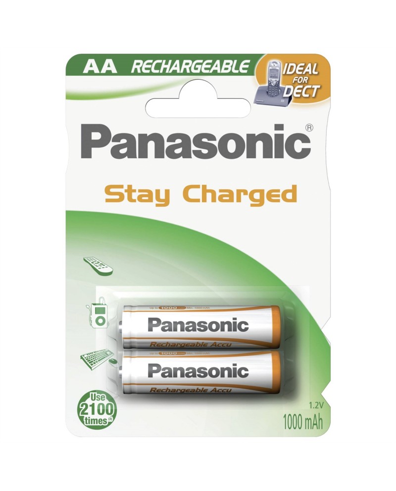 PANASONIC PILHAS RECARREGAVEIS AA/P6 1000MHA BLISTER 2 PILHA - HHR3LVE2BP PANASONIC PILHAS RECARREGAVEIS AA/P6 1000MHA BLISTER 2 PILHA - HHR3LVE2BP